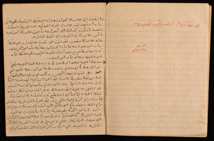 A Report on the Town of Dayr Dibwan, Muhammad Hammoudeh, the Late 1950s and Early 1960s 