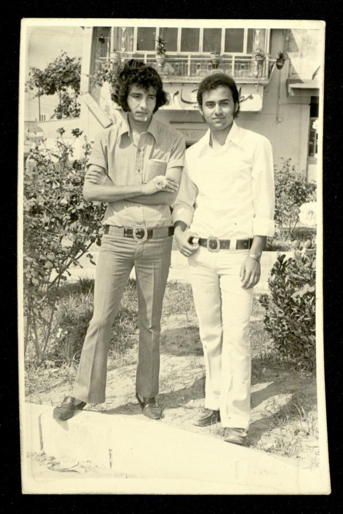 Mahmoud as-Safa with Rajab Owaisat, the 1970s 