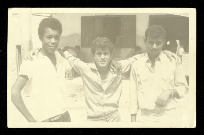 Mahmoud as-Safa with Sa'eed Salah and Hashem Hussein, 1969 