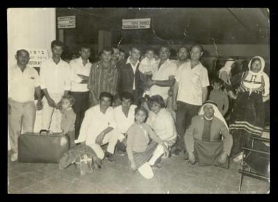 Bidding Farewell to Suleiman Masarweh at Lod Airport, 1970