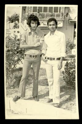 Mahmoud as-Safa with Rajab Owaisat, the 1970s 
