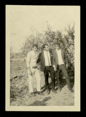 Mahmoud as-Safa with Mohammad Kittaneh and Helmy Rashaida, 1975