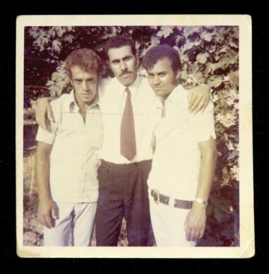 Mahmoud as-Safa with Mustafa and Mohammad Kittaneh, 1967 