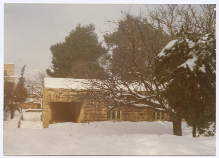 Ramallah during a blizzard in 1980