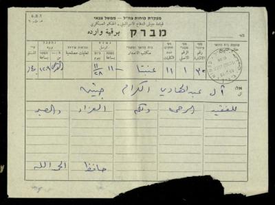 Condolences Telegram from Hafeth al-Hamdullah to the Abdel-Hadis, 28 November 1968