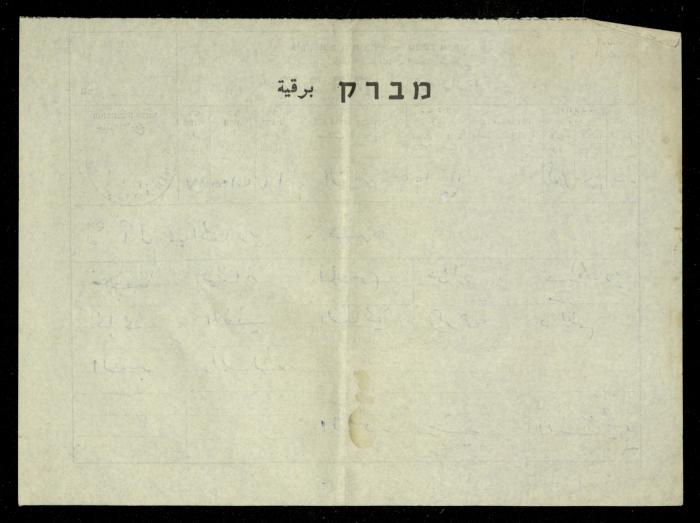 Condolences Telegram from Rashid Nashashibi to the Abdel-Hadis, 29 November 1968