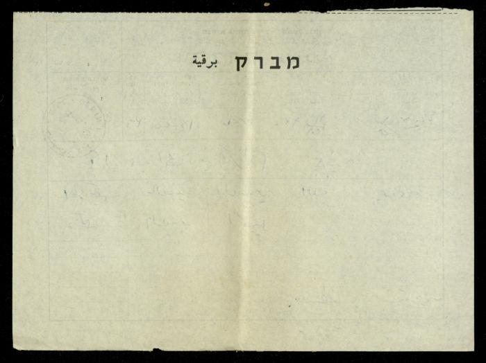 Condolences Telegram from Mustafa Bushnaq to the Abdel-Hadis, 28 November 1968