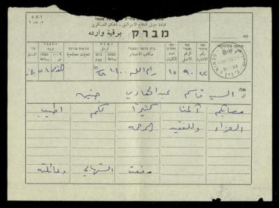 برقية تعزية من رفعت شهابي إلى قاسم عبد الهادي، 28 تشرين الثاني 1968