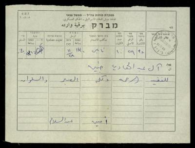 برقية تعزية من أمين عبد السلام إلى آل عبد الهادي، 28 تشرين الثاني 1968