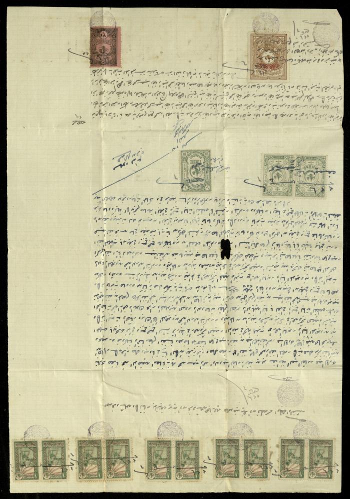 Two Proxies Document of Selling Lands and Houses at Arraba Village in Jenin, 1917