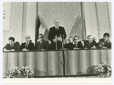 A Palestinian delegation on a a visit to The Palestinian Russian Friendship Society
