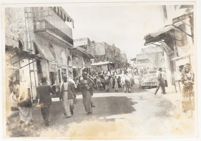 The Gold Market Street in Tulkarm, 1950