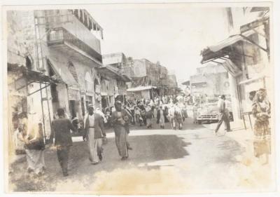 The Gold Market Street in Tulkarm, 1950