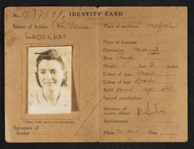 Personal ID for Mrs Lederman