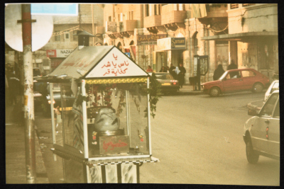 Phrases Printed on a Street Cart