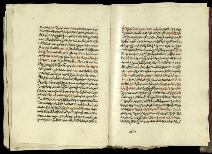 كتاب في شرح وتوضيح أحكام الصلاة والوضوء وفقًا لأحكام الشريعة الاسلامية، القرن التاسع عشر 