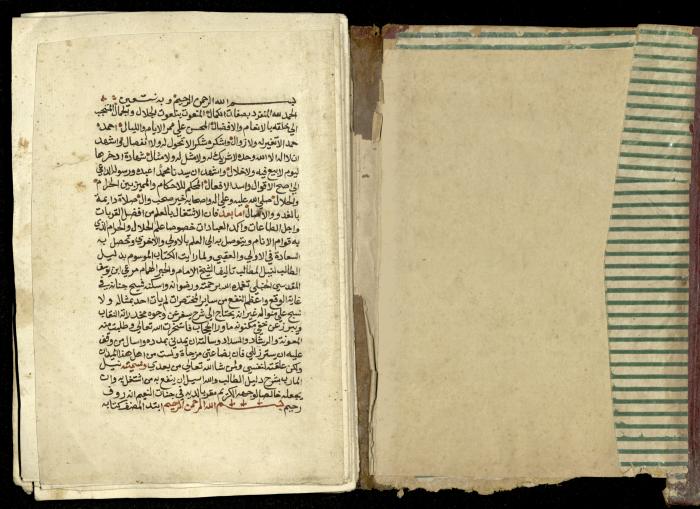 كتاب في شرح وتوضيح أحكام الصلاة والوضوء وفقًا لأحكام الشريعة الاسلامية، القرن التاسع عشر 