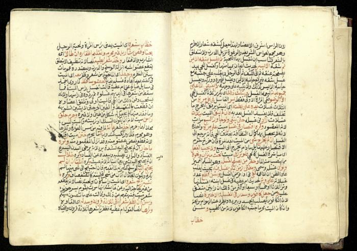 كتاب في شرح وتوضيح أحكام الصلاة والوضوء وفقًا لأحكام الشريعة الاسلامية، القرن التاسع عشر 