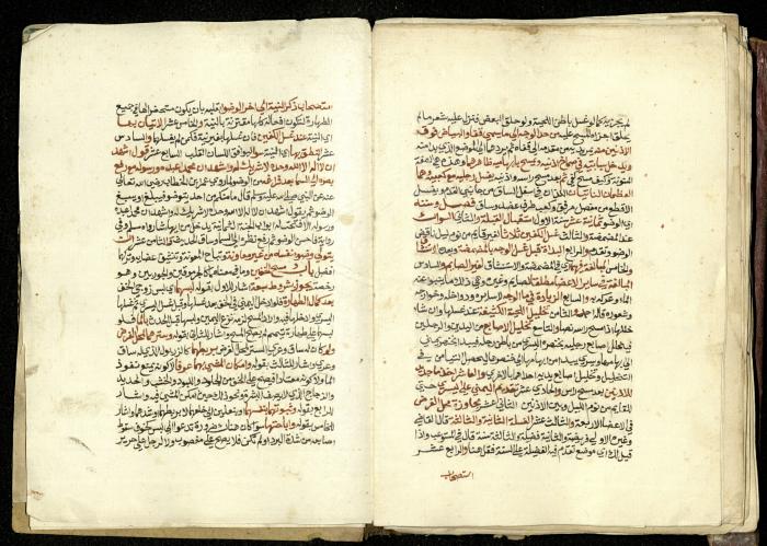 كتاب في شرح وتوضيح أحكام الصلاة والوضوء وفقًا لأحكام الشريعة الاسلامية، القرن التاسع عشر 