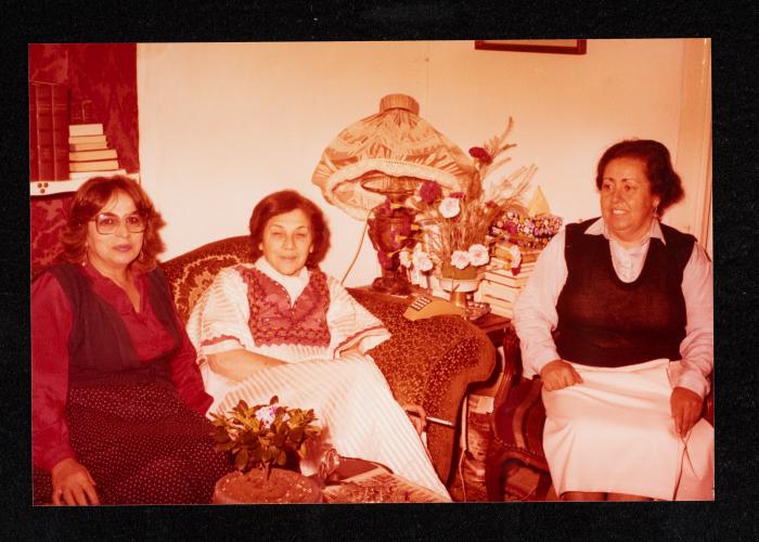 Samah and Nuzha Nusseibeh and Bakiza al-Immam, Jerusalem, 1984