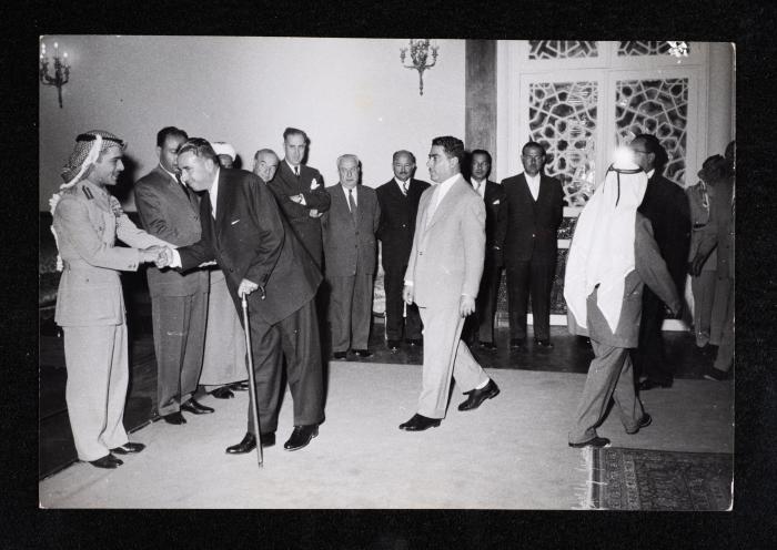 لقاء أنور نسيبة بالملك حسين بن طلال