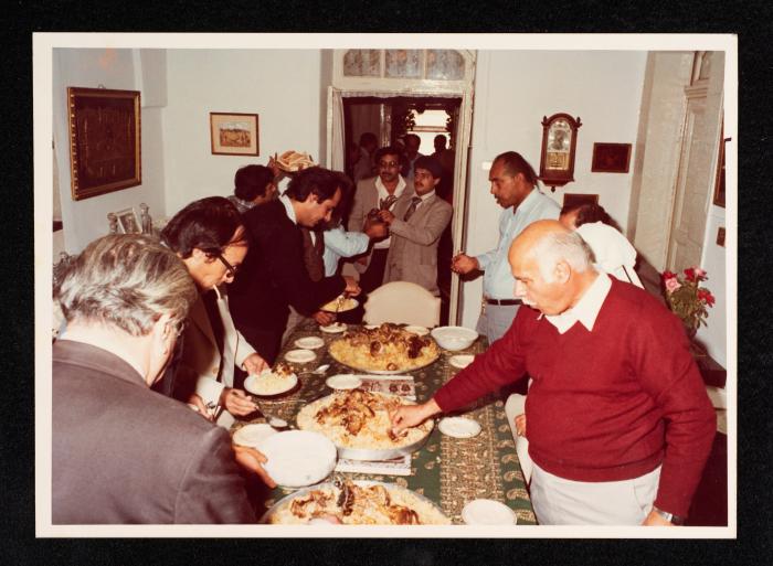 A Lunch Reception Party Celebrating Anwar Nusseibeh Upon Returning from Hajj, Jerusalem, 1984