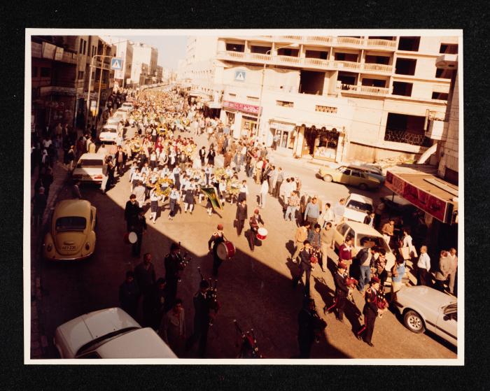 Anwar Nusseibhe's Funeral in Salah Eddin Street, Jerusalem, 1986