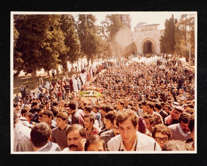 Anwar Nusseibeh's Funeral at al-Aqsa Mosque, Jerusalem, 1986