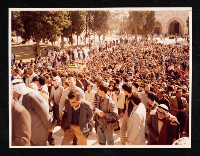 Anwar Nusseibeh's Funeral at al-Aqsa Mosque, 1986