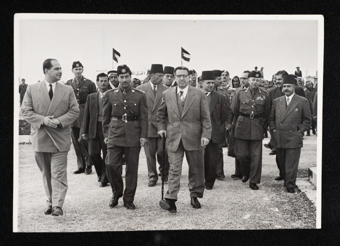 Anwar Nusseibeh with Members of the Jordanian Armed Forces, the 1950s
