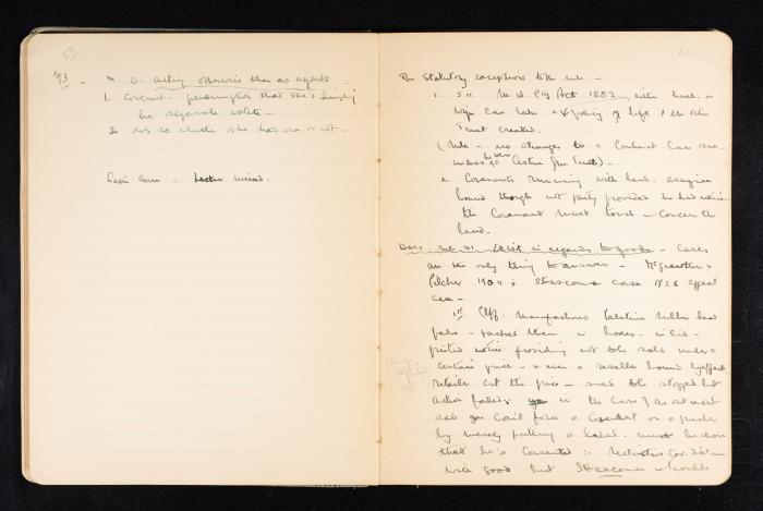 Anwar Nusseibeh's Notebook, Cambridge, October 1933