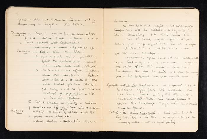 Anwar Nusseibeh's Notebook, Cambridge, October 1933