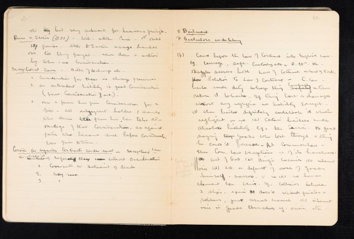 Anwar Nusseibeh's Notebook, Cambridge, October 1933