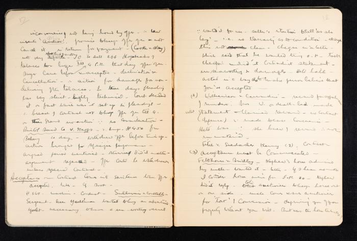 Anwar Nusseibeh's Notebook, Cambridge, October 1933