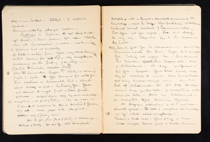 Anwar Nusseibeh's Notebook, Cambridge, October 1933