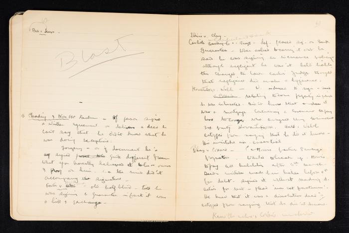 Anwar Nusseibeh's Notebook, Cambridge, October 1933