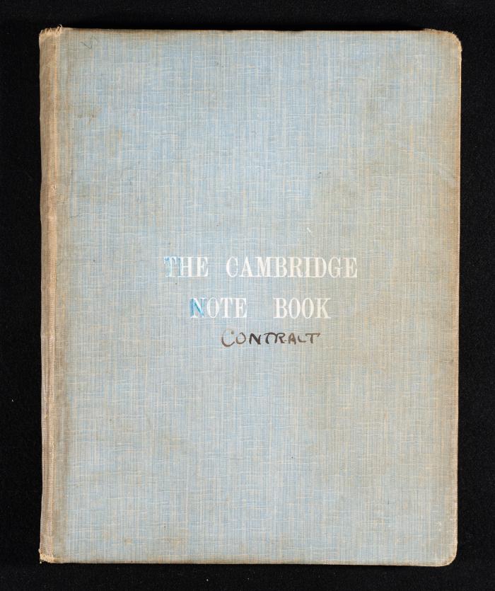 دفتر ملاحظات لأنور نسيبة، كامبردج، أكتوبر 1933