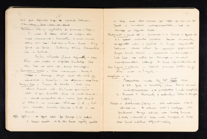 Anwar Nusseibeh's Notebook, Cambridge, October 1933
