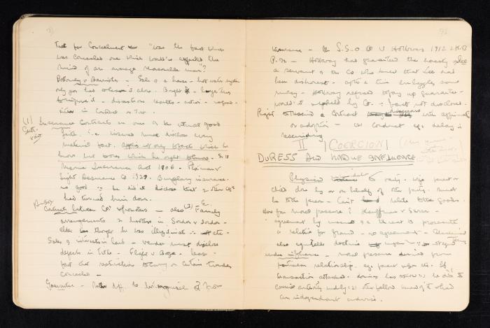Anwar Nusseibeh's Notebook, Cambridge, October 1933