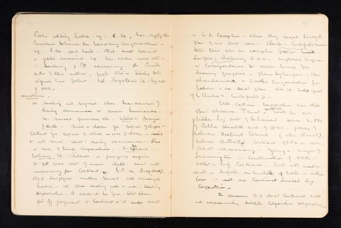 Anwar Nusseibeh's Notebook, Cambridge, October 1933