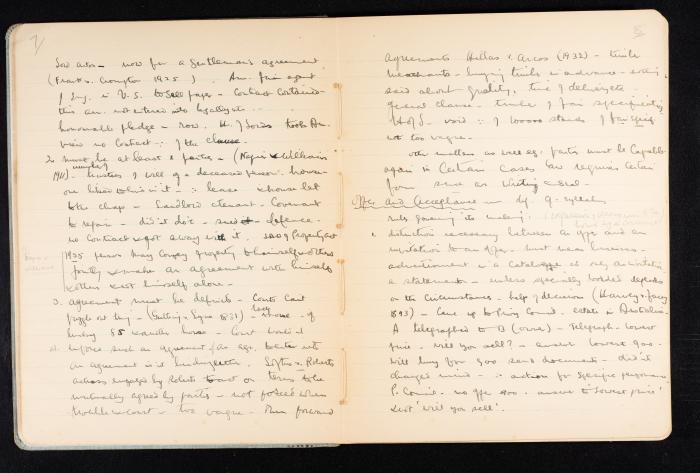 Anwar Nusseibeh's Notebook, Cambridge, October 1933