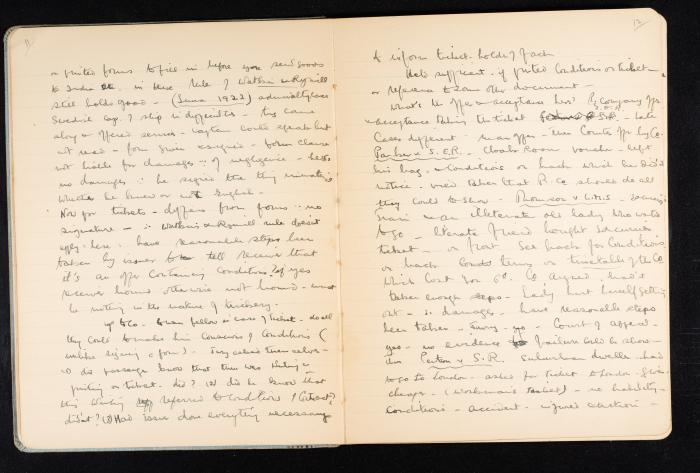 Anwar Nusseibeh's Notebook, Cambridge, October 1933