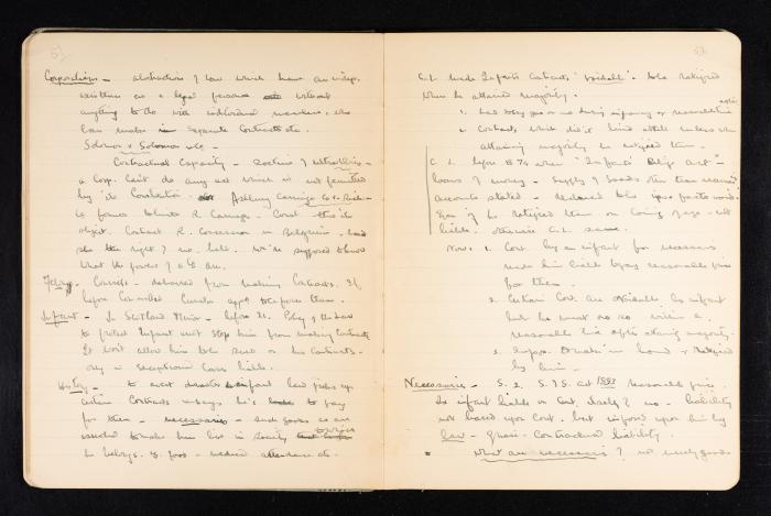 Anwar Nusseibeh's Notebook, Cambridge, October 1933