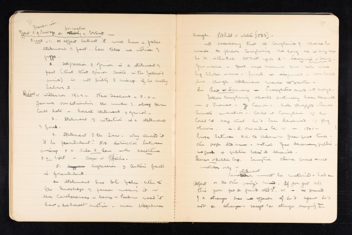 Anwar Nusseibeh's Notebook, Cambridge, October 1933