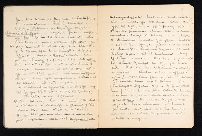 Anwar Nusseibeh's Notebook, Cambridge, October 1933