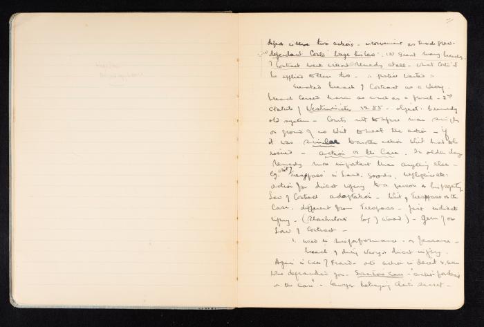 Anwar Nusseibeh's Notebook, Cambridge, October 1933