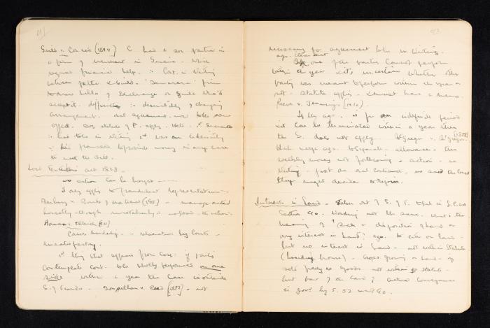 Anwar Nusseibeh's Notebook, Cambridge, October 1933