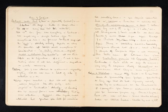 Anwar Nusseibeh's Notebook, Cambridge, October 1933