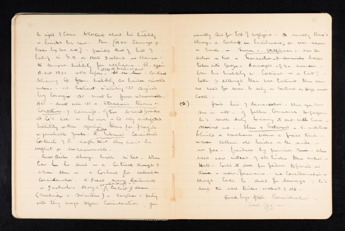 Anwar Nusseibeh's Notebook, Cambridge, October 1933