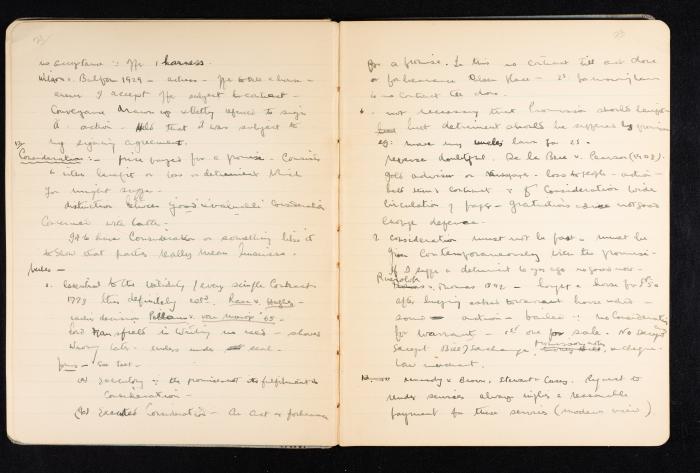 Anwar Nusseibeh's Notebook, Cambridge, October 1933